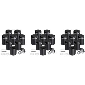 Tlily - 24 Pack 3/4 x 1 Inch Black Standoff Screws Acrylic Hanging Sign Standoffs Picture Frame Advertising Kit