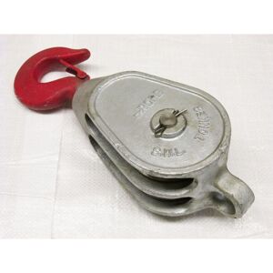 Securefix Direct - 2.6 Ton 8' Red Head gmi Double Sheave Block With Swivel Hook Galvanised - 28MM Wire Rope Safety Lift