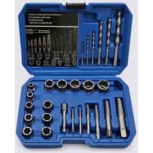 Tinor - 26pcs Anti-theft Bolt Extractor Socket Set Damaged Nut Extractor Cr-Mo Material 8-19mm
