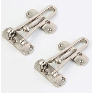 CYSLMUK 2Pack Security Door Restrictor Steel Window Guard Lock Entry Door Without Chain Locking Latch for Window Door, Prevents Break-in