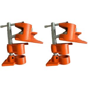 Tlily - 2Pcs 1/2 Inch Pipe Clamps Metal 1/2Inch Black Tube Clamp Set Woodworking Tools Adjustable Wood for Carpenter