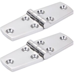 Linghhang - 2PCS 316 Stainless Steel Ship Hinge 102×38mm Cabinet Door Hinge Used for Boats,Yachts,Door Hinges Cabinet Hinges Connecting Hinges.