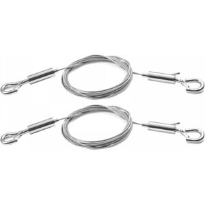 Cyslmuk - 2Pcs Adjustable Picture Hanging Wire - 1m x 1.5mm Stainless Steel Heavy Duty Kit for Mirrors, Lamps, Billboards and More - Holds up to 30kg