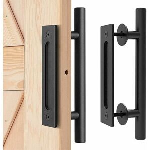 Cyslmuk - 2pcs Barn Door Handles, Sliding Door Handles, Heavy Duty Barn Door Handles, Garage Handles