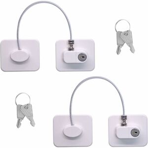 ZVD - 2pcs Child Safety Window, No Drilling pvc Window Keeper, Self Adhesive Fridge Door Lock