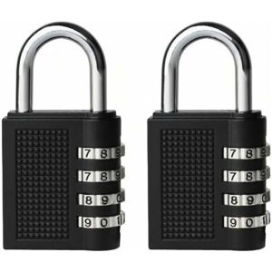 Cyslmuk - 2pcs Combination Locks Outdoor Padlock for School Locker Toolbox Pad Lock Small Combo Digit Sports Gate Resettable 4 Digit Code Outdoor