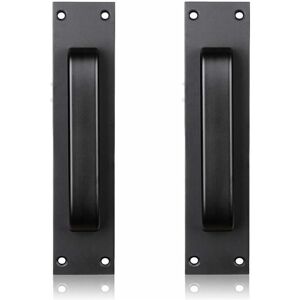 Linghhang - 2pcs Furniture Handles Black Sliding Door Handles Suitable for Kitchen/Furniture/Cabinet/Wardrobe/Drawer Suitable for Barn Door Handles
