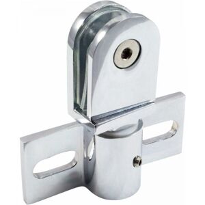 Cyslmuk - 1 Piece Glass Shower Door Pivot Hinge, Stainless Steel Shower Room Accessories, Glass Door Sky and Earth Clip, Diamond Type, Upper and