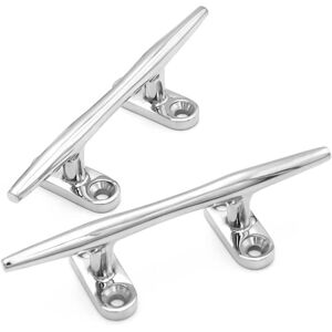 Linghhang - 2Pcs Heavy Duty Rope Cleat Marine Boat Open Base Mooring Cleat Stainless Steel Kayak Cleat for Dock Boats SUS316