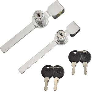 ZVD - 2pcs Premium Quality Reptile Vivarium Terrarium Showcase Sliding Glass Door Lock and Key,Clip rack lock security key lock