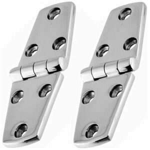 Linghhang - 2PCS Ship Hinge 316 Stainless Steel 102 38mm Cabinet Door Hinge Used for boats, yachts, door hinges, cabinet hinges, connecting hinges