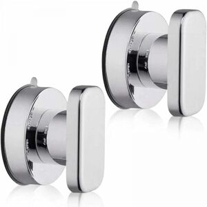Cyslmuk - 2pcs Silver Suction Cup Door Handle Suction Cup Handle Drawer Cabinet Refrigerator Glass Door Portable Mobile Powerful Suction Cup Pull