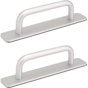 Linghhang - 2Pcs Sliding Barn Door Handle, Sliding Door Handle Pull with Stainless Steel Plate for Barn Doors Cabinet Cupboard - 160MM
