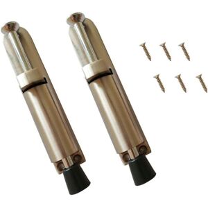 Linghhang - 2pcs Stainless Steel Door Stops with Springs + Screws, Pedal Door Stop, Door Leaf Stop, Antique Green