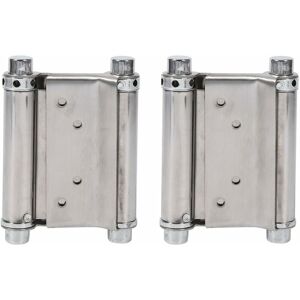 Linghhang - 2pcs Stainless Steel Double Action Spring Hinges Car Door Hinges Swing Door Hinges with Load Capacity up to 15kg