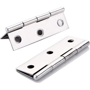 Linghhang - 2pcs Stainless Steel Home Furniture Hardware Door Hinge Long 75mm x 50mm