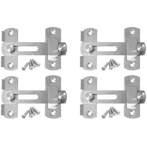 CYSLMUK 4pcs Stainless Steel Sliding Door Hinge Locks Security Lock Rod for Doors Windows Furniture