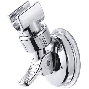 ZVD - 2pcs Strong Suction Cup Shower Holder Base Bathroom Shower Head Fixed Wall Socket Shower Head Plastic Electroplating Wall Shelf