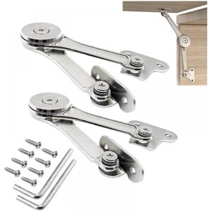 CYSLMUK 2Pcs Zinc Alloy Adjustable Support Hinges for Cabinet Door, Wooden Storage Box, Kitchen Furniture Door
