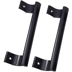 Csparkv - 2pcs/set Sliding Door Handles (Black) Easy Install Garage Barn Kitchen Modern Aluminum Showcase Dr