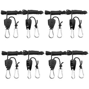 Blue Dream - 4 Pairs(8 Pieces) 1/8 Inch Adjustable Ratchet Hangers Adjustable Hook Rope Ratchet Strap Rope Ratchet Heavy Duty Adjustable,Each Pair