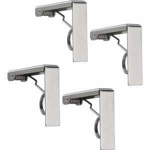 Cyslmuk - 4 Pcs Tablecloth Clips Set Stainless Steel Tablecloth Clips Anti-Slip, Spring Loaded Tablecloth Holder