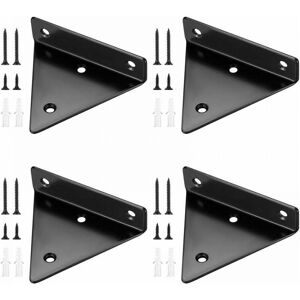 Cyslmuk - 4 Pieces Floating Shelf Brackets, Invisible Triangle Wall Shelf Brackets, Metal Wall Shelf Brackets for Shelves