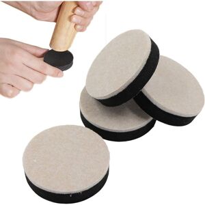 MEMKEY Pack of 4 furniture risers 5 cm, round furniture bed leg risers, for use in stacks, increased height, noiseless and wear-resistant (diameter 5 cm,