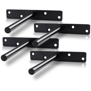 Cyslmuk - 4 Pieces Invisible Shelf Bracket, Iron Shelf Support, Wall Shelf Fixing Heavy Duty Bracket