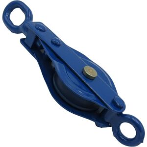 Securefix Direct - 4 Ton 200MM Single Block With Swivel Eye Blue Painted - 22MM Wire Rope Safety Lifting