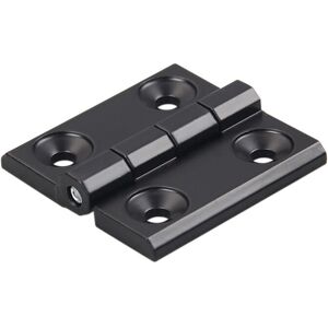 Gotrays - 40Pcs Cabinet Hinges, Black Aluminum Hinges, Ball Bearing Butt Hinge, Flat Folding Hinge Holes, Stainless Steel Exterior Hinge, for Folding
