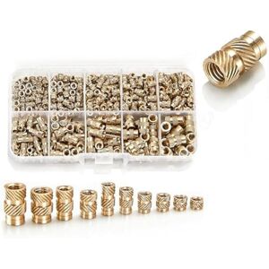 TLILY 420Pcs M3//M5 Threaded Inserts Assortment Kit for Components,Brass Knurled Nuts,Insert By Heat Into Plastic Parts