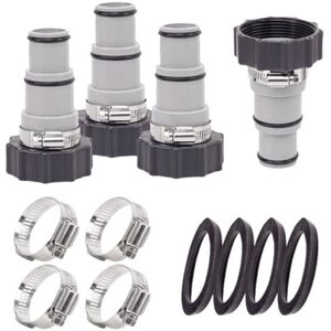 Tlily - 4Pack Pool Hose Adapter,Type a Connector for 1.5/1.25 Inch Vacuum Adapters, Threaded Connection