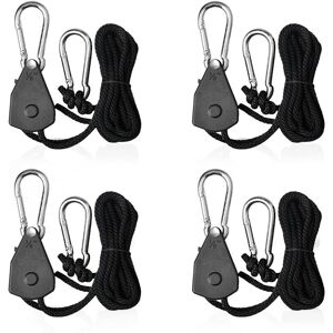 CYSLMUK 4pcs Adjustable Ratchet Rope Straps 1/8 Hook Tensioner Shade Sail Ratchet Ropes for Lights or Plants