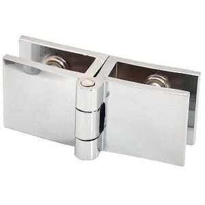 Dewdat - 4Pcs Glass Door Hinges No Drilling Glass Hinge Adjustable Shower Glass Door Clamp Zinc Alloy 180 Degree