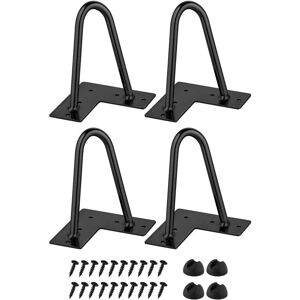 TINOR 4pcs Hairpin Table Legs-6 inch/16 cm, diy Metal Furniture Legs, Perfect for Furniture, tv Stand, Bedside Table, Comes with Screws and Floor Protectors