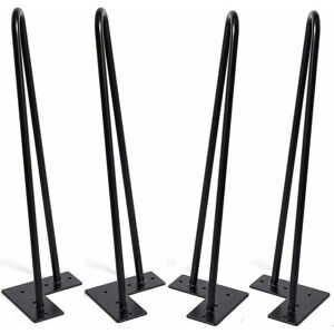LINGHHANG 4pcs Hairpin Table Legs, Solid 2 Wires, Length 30CM