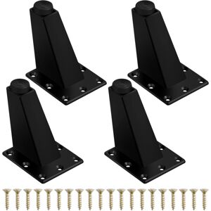 LINGHHANG 4Pcs Heavy Duty Furniture Legs Metal Table Legs Adjustable Furniture Legs Sofa Legs Slanted Table Legs with Mounting Plate and Screws for Cupboard
