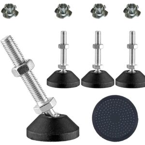 Linghhang - 4pcs-Leveling feet M10 x 50 x ø 40 mm, can support 450 kg, height adjustable feet, height adjustable feet for furniture