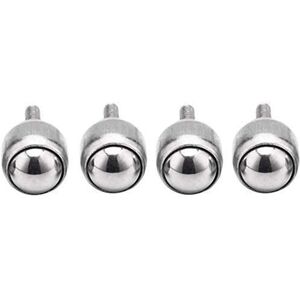 Tlily - 4Pcs Overall Casters Stainless Steel Rod Universal Ball Bearing Machine Tool Endless Wheel (Size:19D)