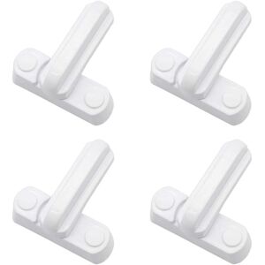 ZVD - 4PCS Sash Jammer White Metal Window Lock Safety Latch Door Home Security Replacement For Various Door and Window and Home Security