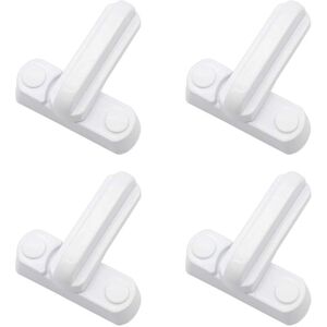 ZVD - 4PCS Sash Jammer White Metal Window Lock Safety Latch Door Home Security Replacement For Various Door and Window and Home Security upvc/pvc