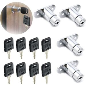 ZVD - 4pcs zinc alloy drawer cabinet locks, sliding door cabinet locks for display cabinets, filing cabinets, drawers, cabinets, desks, furniture,