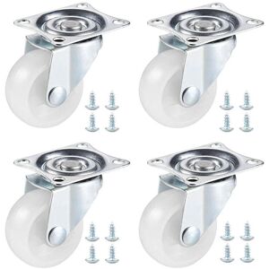 ZVD 4x Furniture Castors - Height 40mm - Capacity 100kg