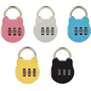 Linghhang - 5 Colors, 5pcs) Mini Cartoon Padlock, Small Locker Padlock, Colorful Padlock, Suitcase Combination Padlock for Outdoor Gym Locker