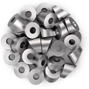 TLILY 50 Pack Stainless Steel 1/4In 30 Degree Angle Beveled Washer for 1/8In to 3/16In Deck Cable Railing T316 Marine Grade