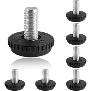 CYSLMUK 5/16'-18 Thread Furniture Leg Leveler, 8 Pack Adjustable Furniture Legs, Stainless Steel Leveling Feet, Sliding Furniture Leveler for Tables,