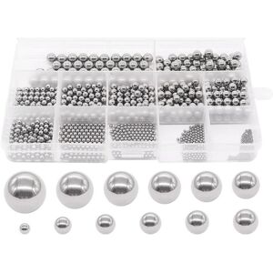 TLILY 600Pcs 12 Size Stainless Steel Precision Balls 1-8mm Metric Bicycle Bearing Assortment Kit Mixing