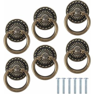 TINOR 6pcs Furniture Knobs Ring Furniture Handle Vintage Cabinet Knobs Drawer Knobs Cabinet Drawer Pulls Drawer Pulls Knob for Furniture Cupboard Dresser