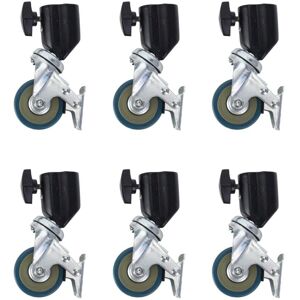 Tlily - 6PCS Series 22mm Photography Studio Universal Caster Tripod Wheel Pulley Heavy Duty for Light Stands / Boom